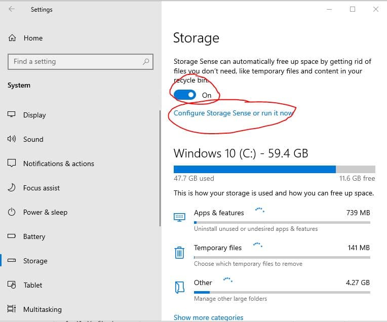Dọn dẹp ổ C win 10